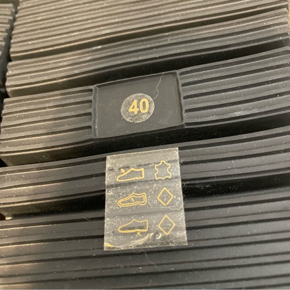 All Black Brown Leather Ankle Strap Covered Footbed Sandals 40 - Picture 7 of 8